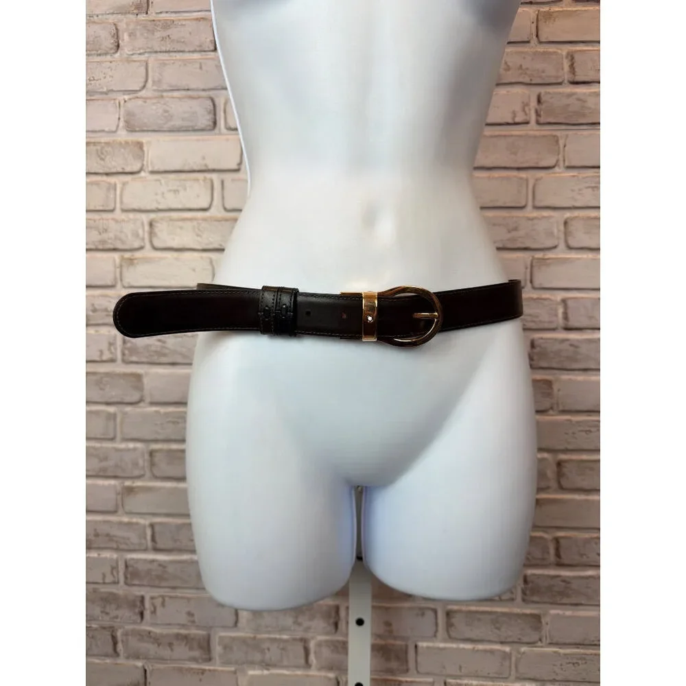 Designer Mont Blanc Mens Reversible Belt, Black/brown, Used - Excellent